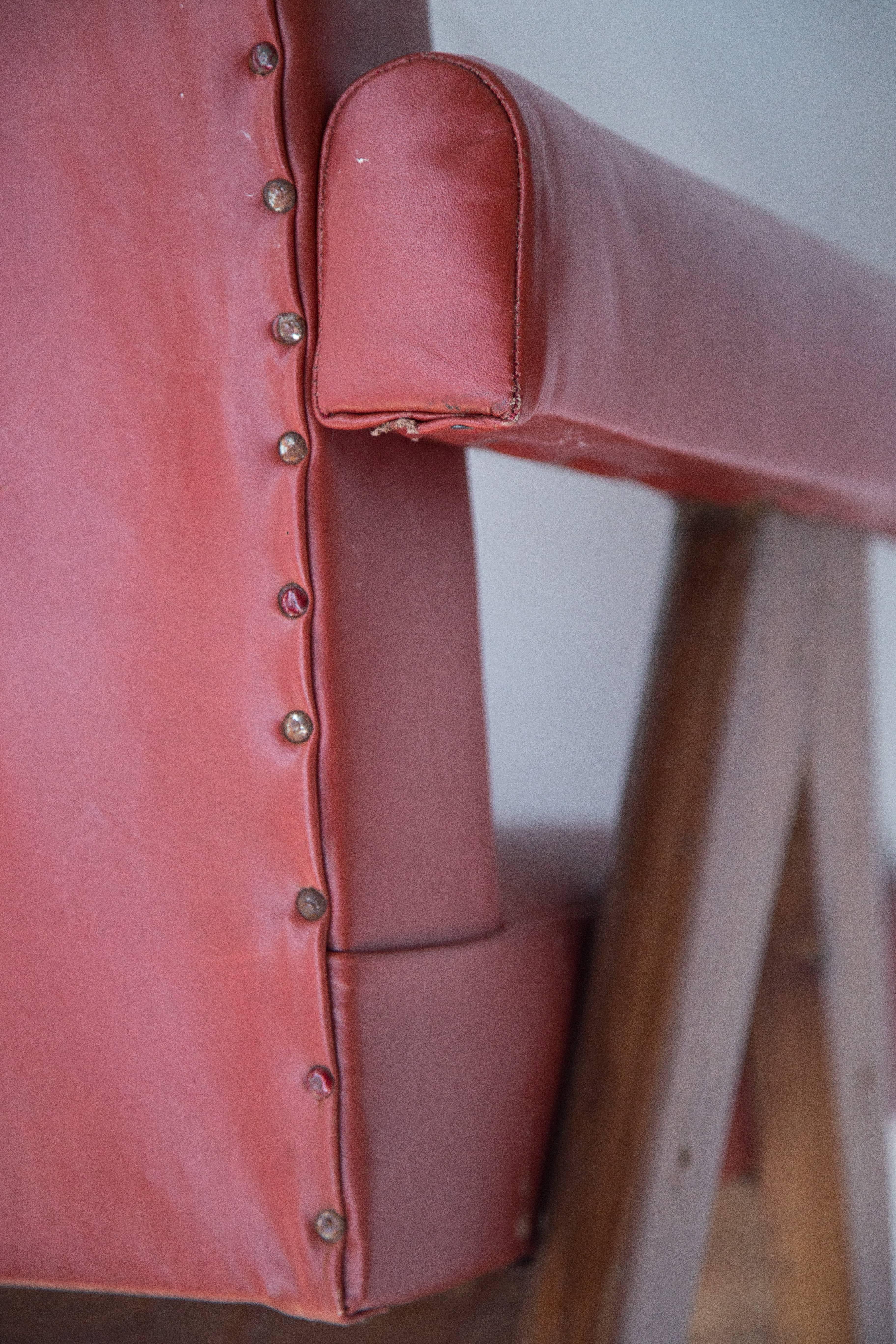 Pair of Pierre Jeanneret committee chairs from Chandigarh, India, in original upholstery, with great provenance, fully documented with photos of the actual chairs in situ.