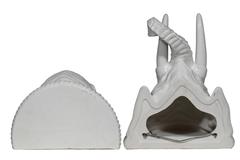 Ceramic Elephant Wall Shelves, Pair