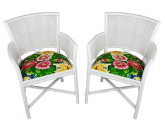 Ficks Reed Dorothy Draper Chairs, Pair