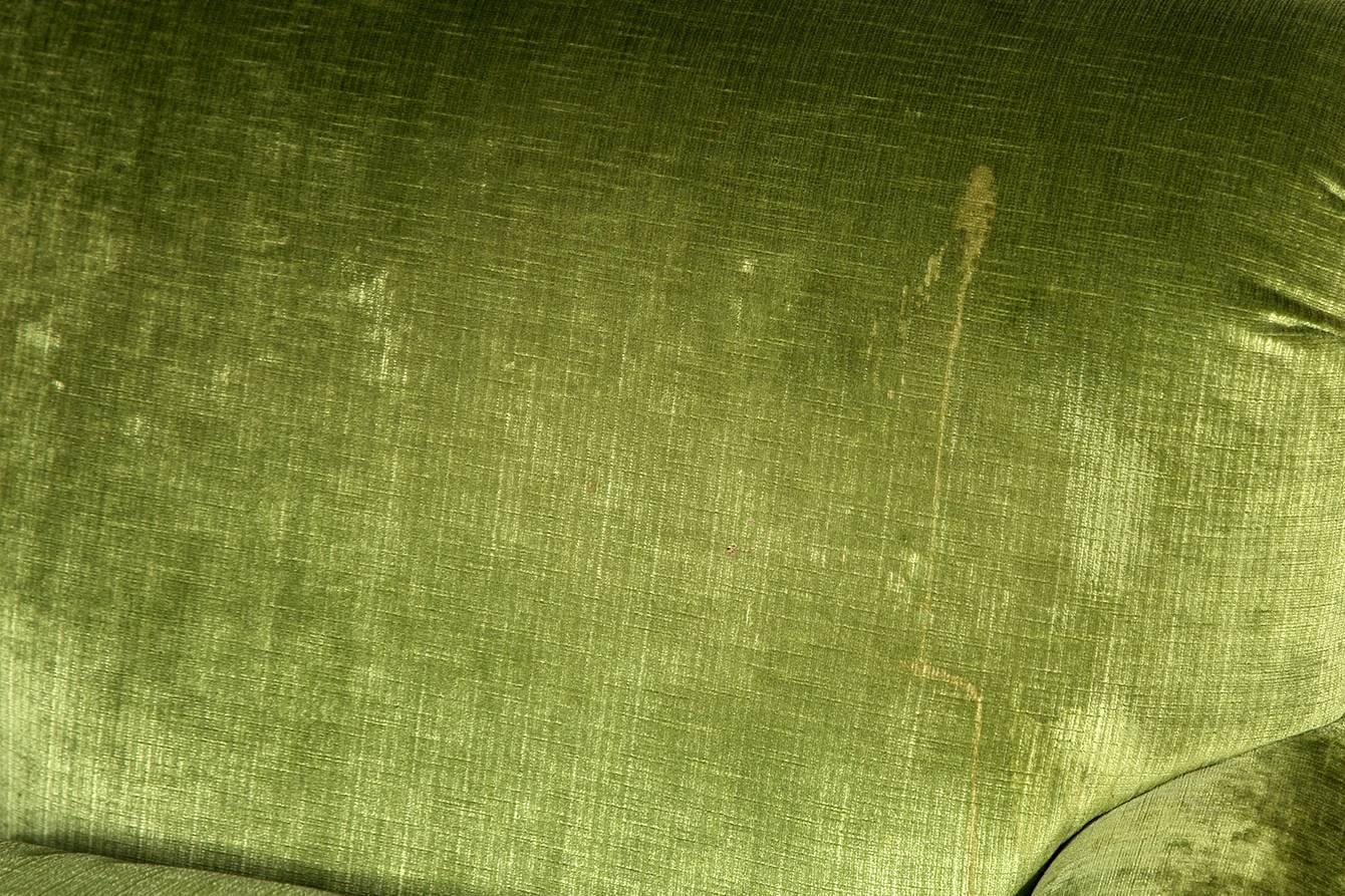 Scalamandre Green Velvet Armchairs, Pair 4