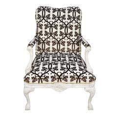 French Fauteuil Armchairs, Pair