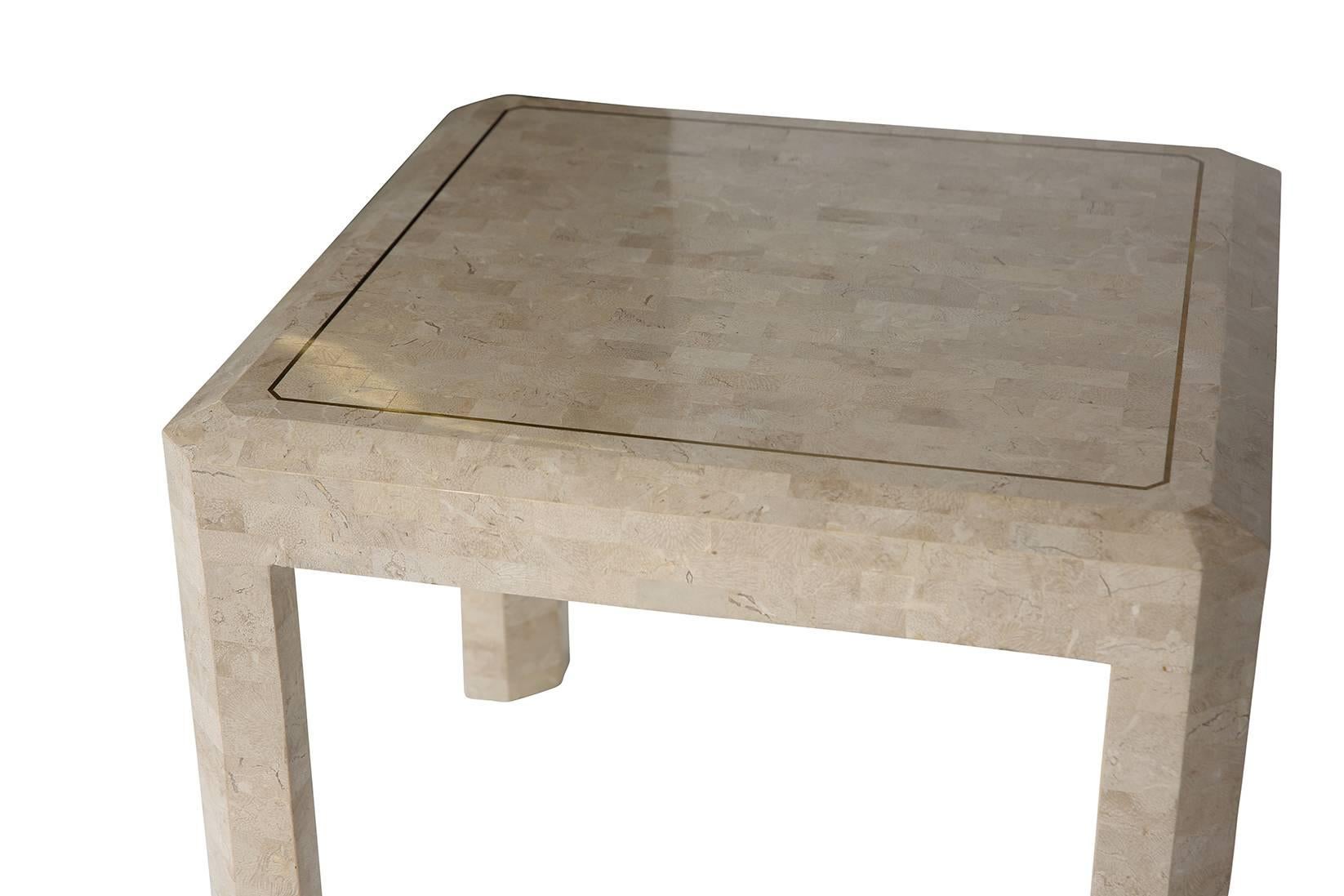 20th Century Maitland Smith Tessellated Side Table For Sale
