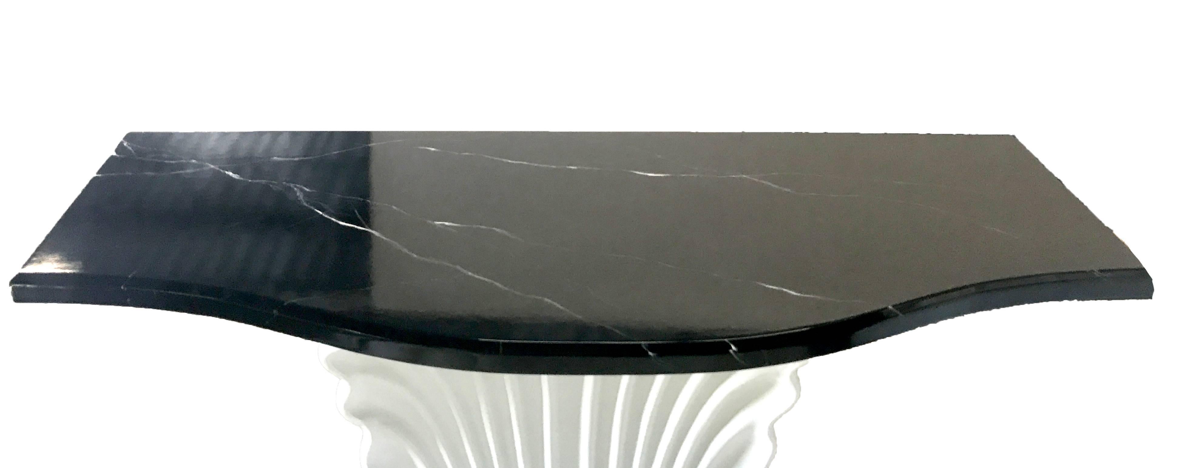 Black and White Shell Console Table For Sale 2