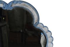 La Barge French-Style Blue and White Mirror