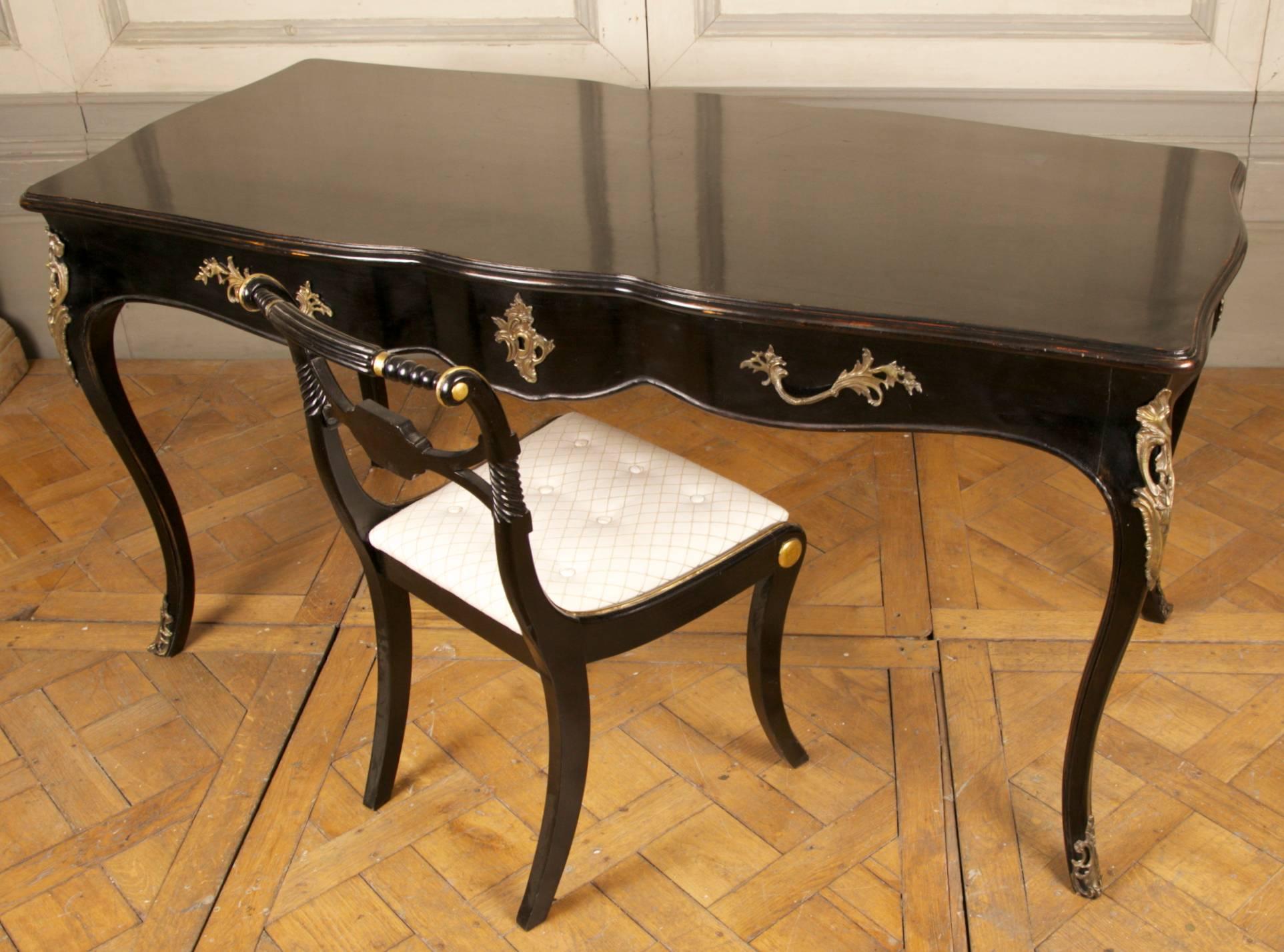 Contemporary Louis XV Writing Desk or Vanity Table