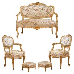 A 19th-Century Italian Louis XV–Style Giltwood Salon Suite