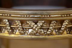 Pair of Louis XVI Style Giltwood Round End Tables