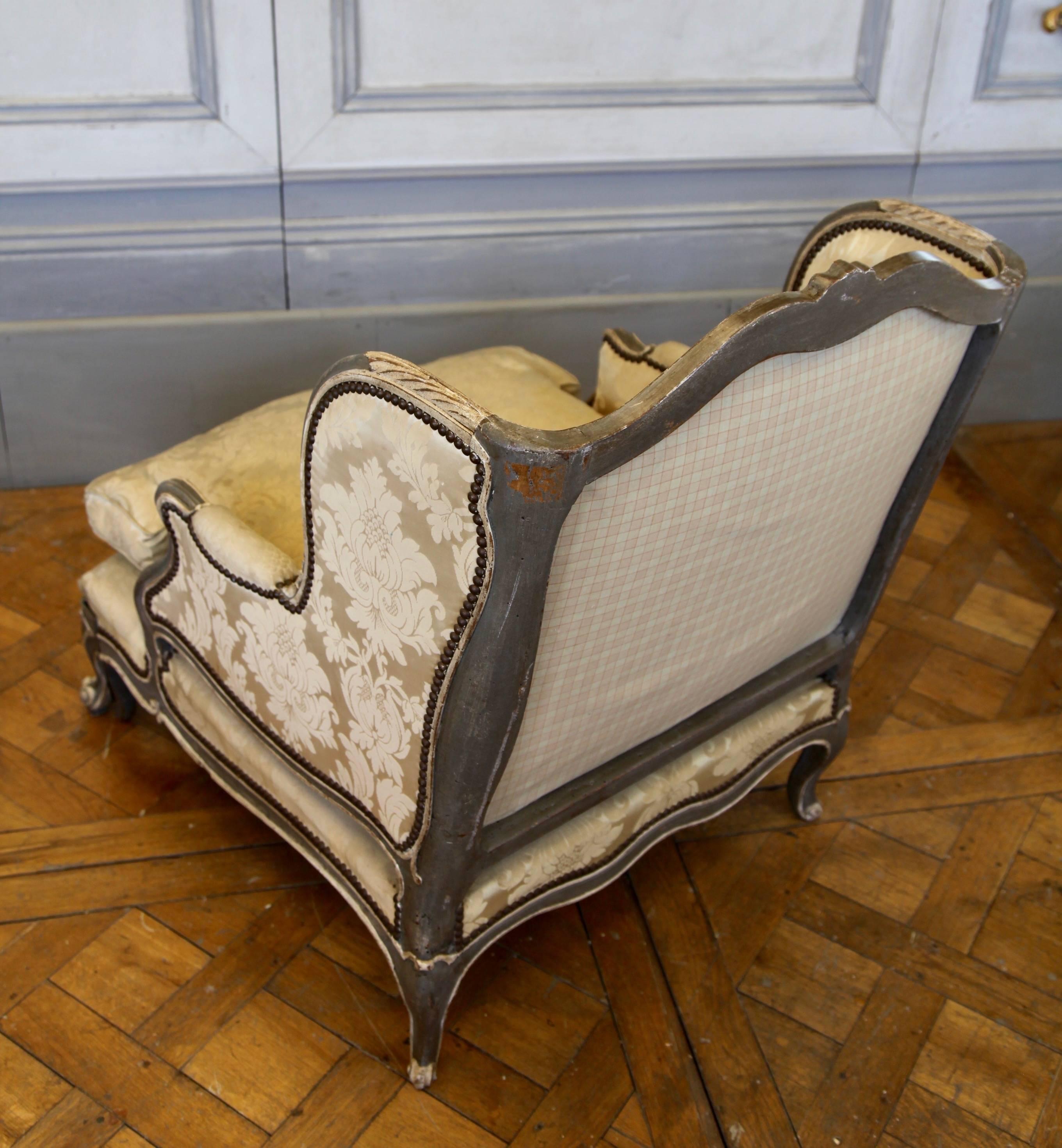 Unusual 19th Century Louis XV Style Bergère or Duchesse In Good Condition In London, Park Royal