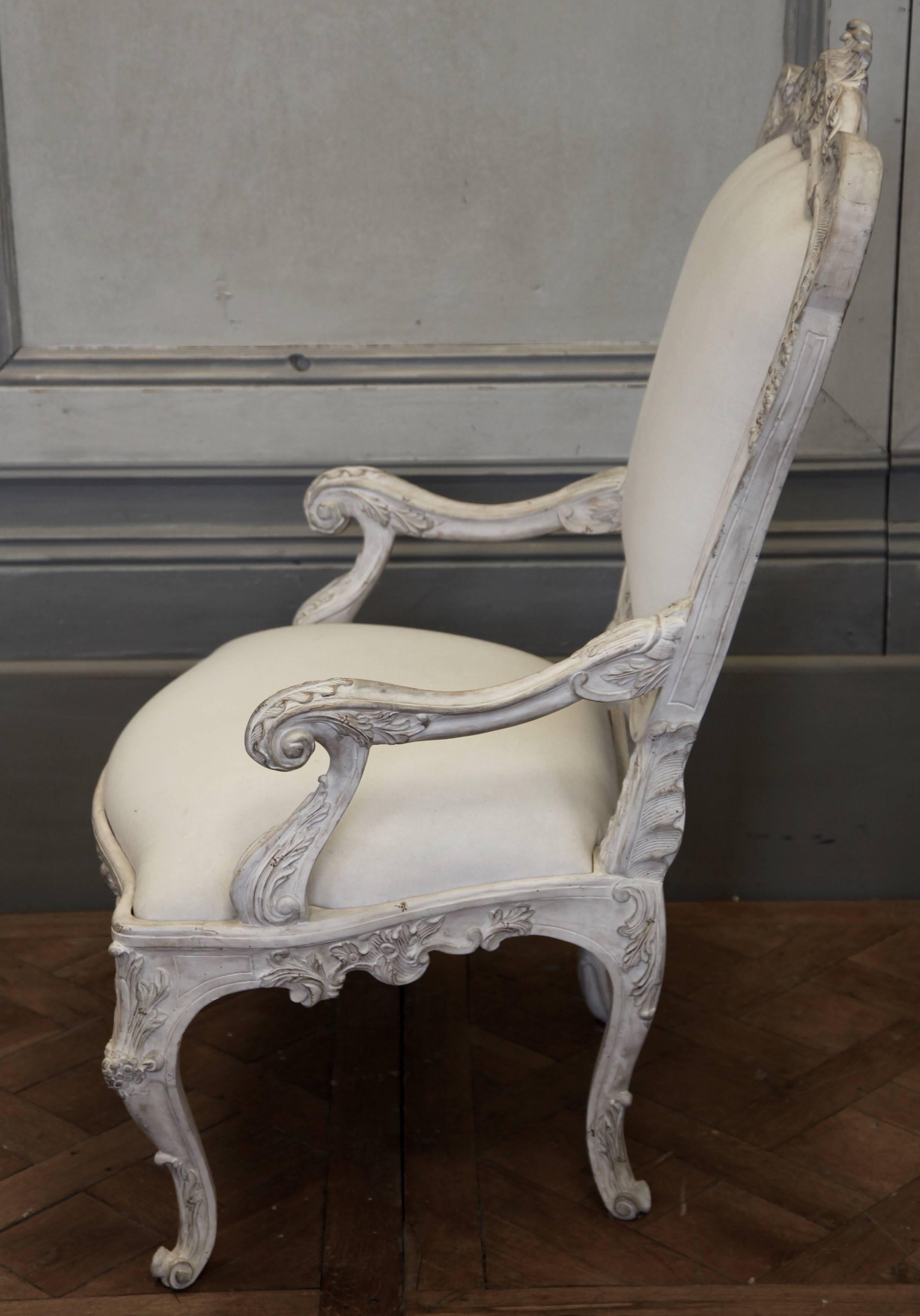 Baroque Venetian Style Armchair For Sale