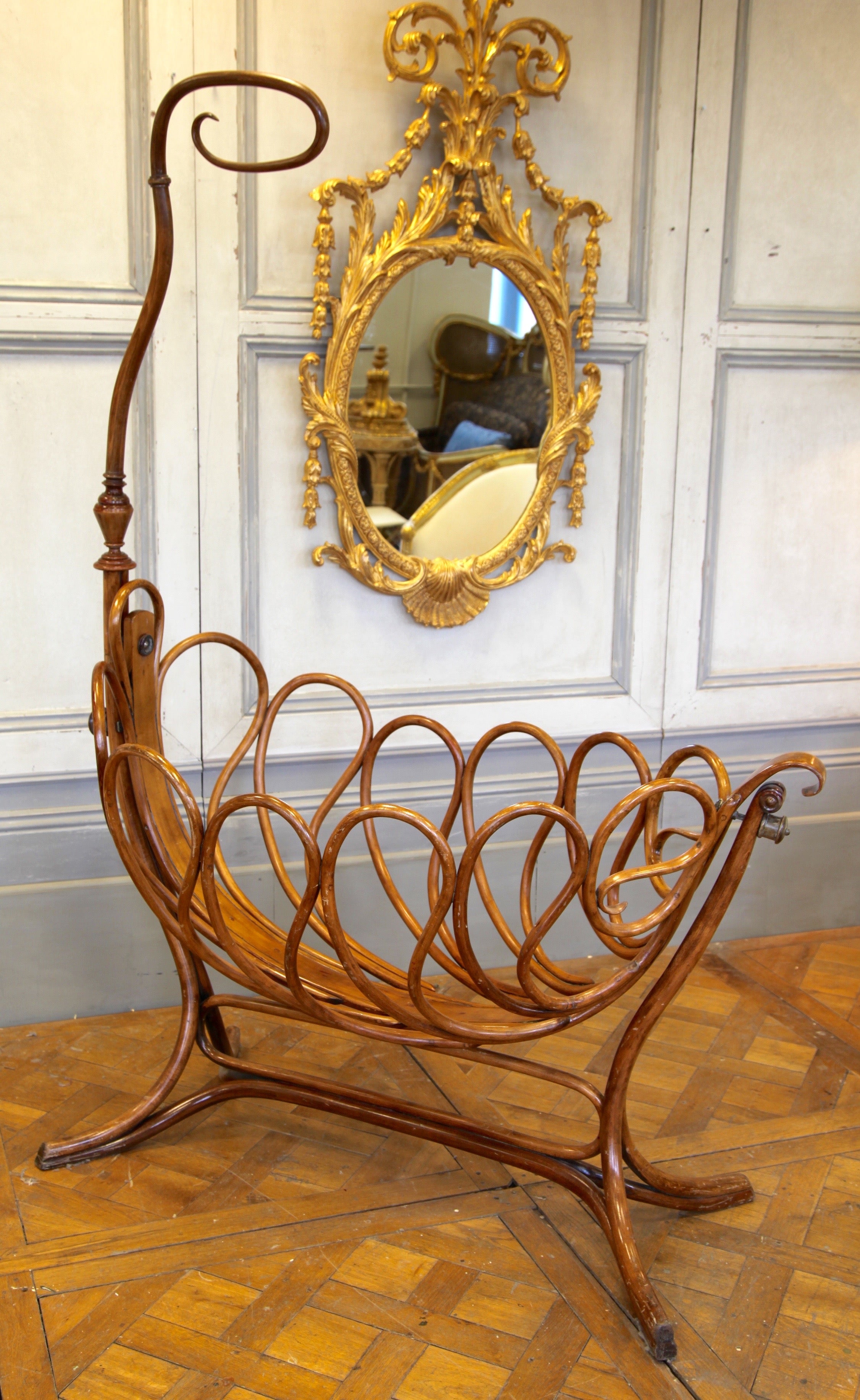 antique bentwood cradle