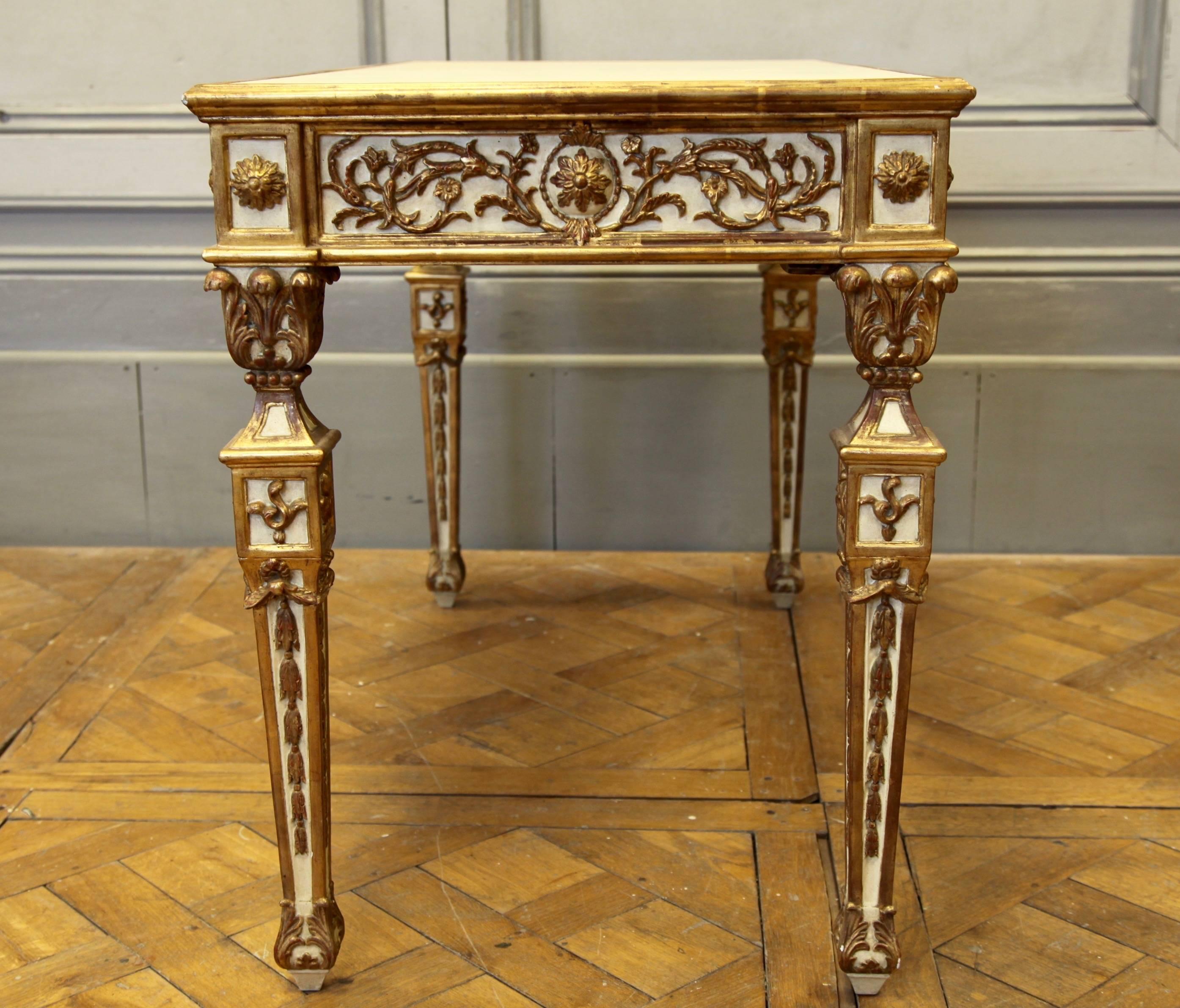 Hand-Carved Louis XVI Style Writing Desk