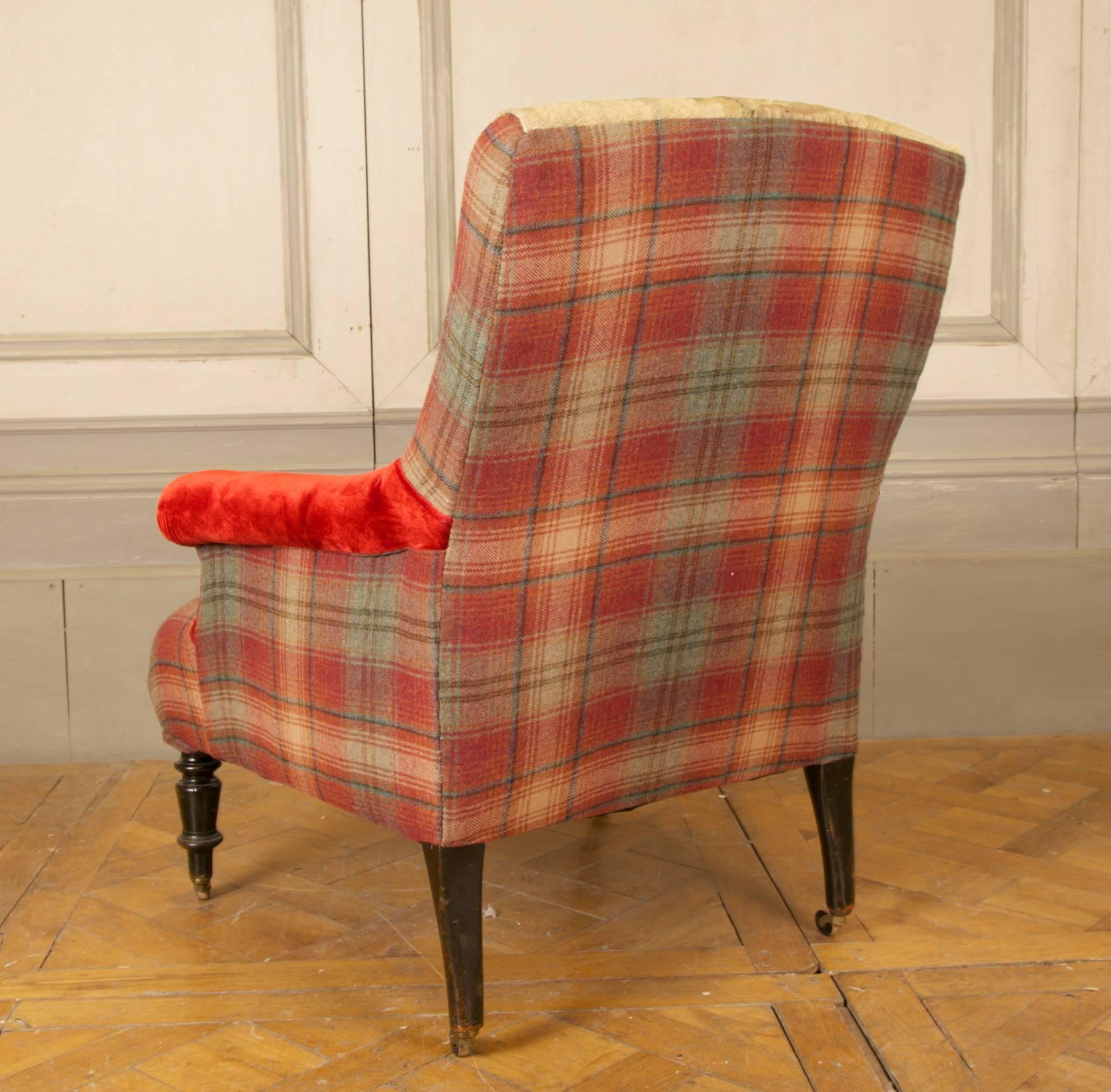 19th Century Napoleon III Armchair Upholstered in 18th Century Aubusson Tapisserie