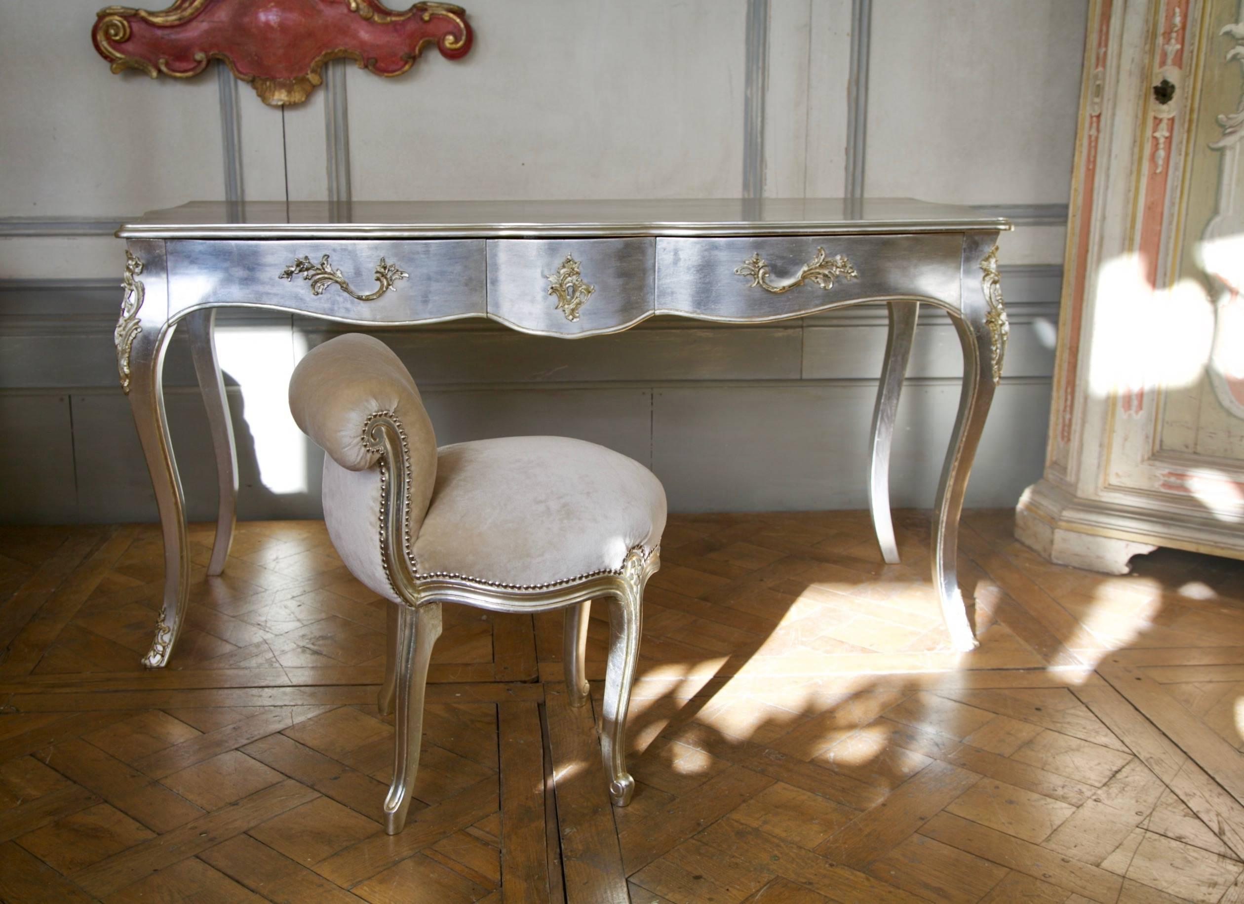 Wood Louis XV Writing Desk or Vanity Table