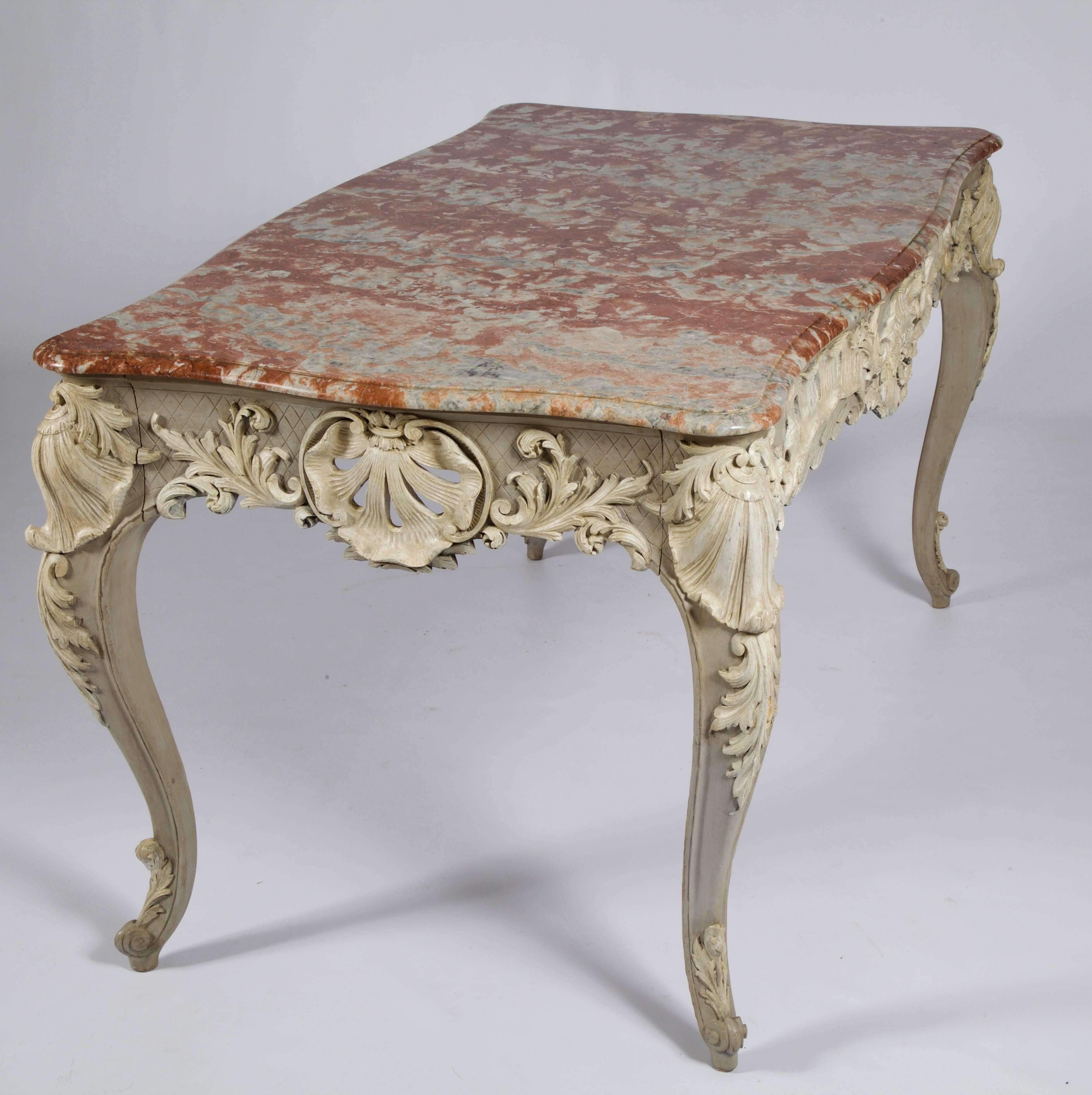 Carved 19th Century Louis XV Style Centre Table