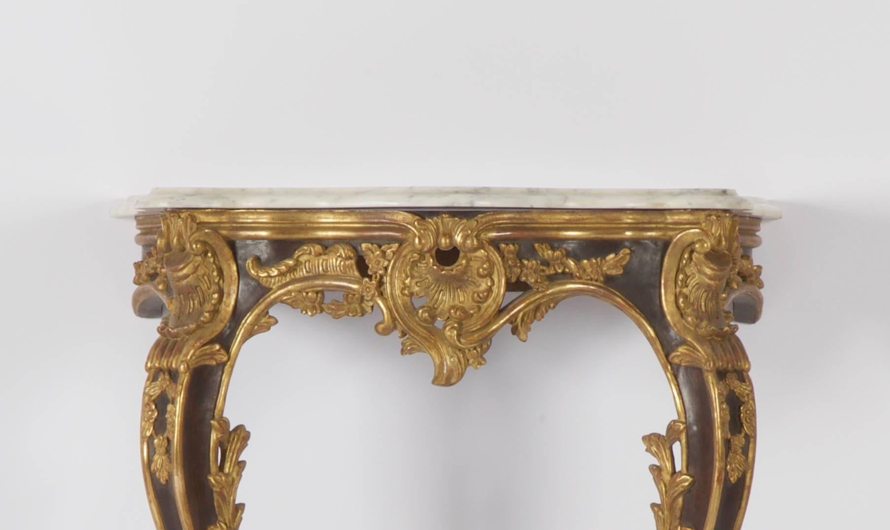 Wood Louis XV Style Consoles