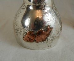 Tiffany & Co. Sterling Silver Mixed Metals Salt and Pepper, Cranes and Fish