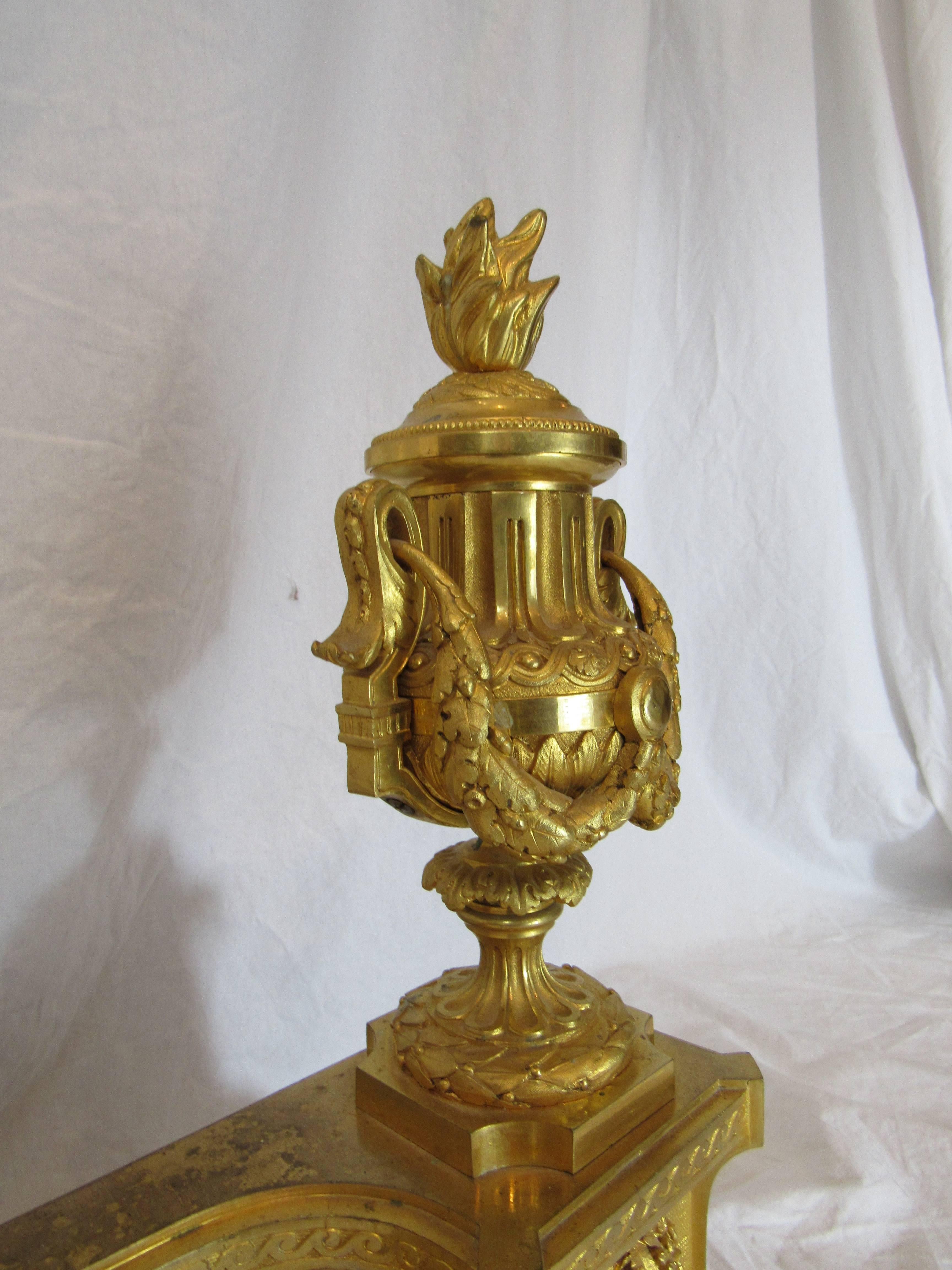 European 19th Century Gilded Fireplace Fender For Sale 1