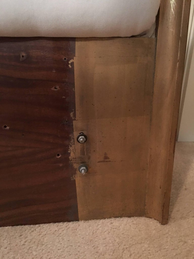Hollywood Regency Style Gilt and Upholstered Headboard with Griffins at 1stDibs