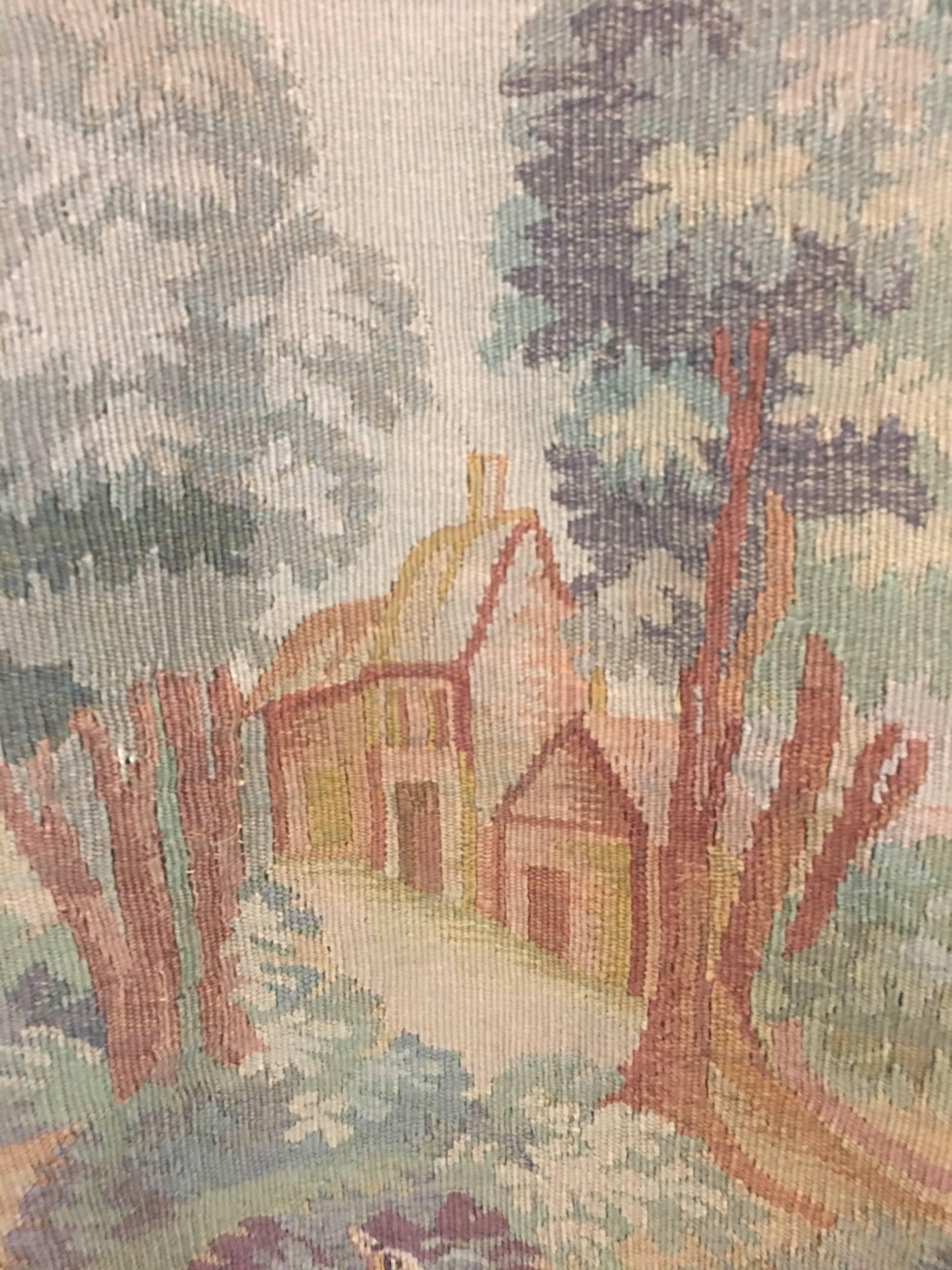 Hand-Woven French Aubusson Tapestry, circa 1850