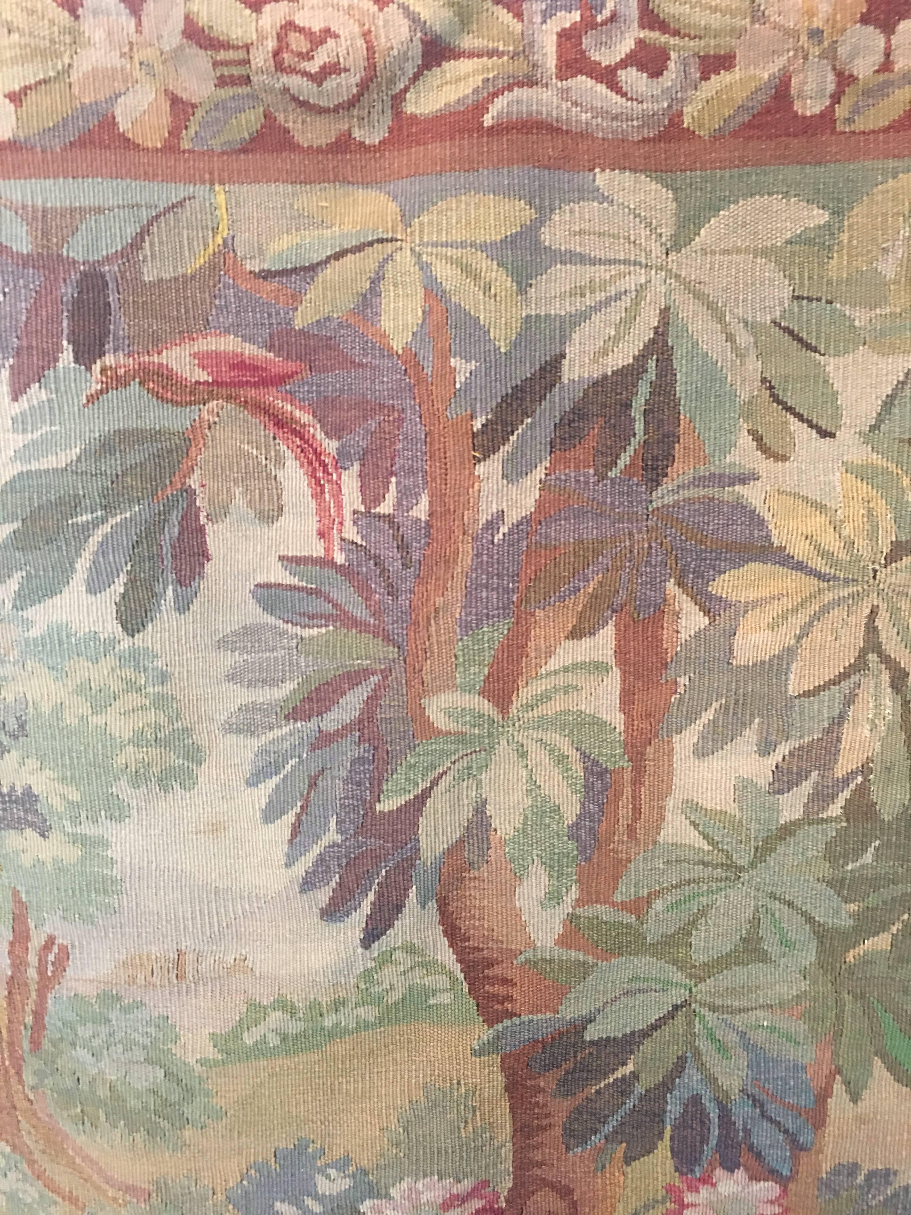 French Aubusson Tapestry, circa 1850 In Good Condition In Seattle, WA
