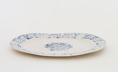 Hand-Painted Blue and White Tribal Platter