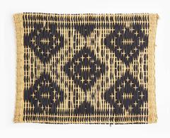 Set of Four Wicker Placemats with Black Decorations