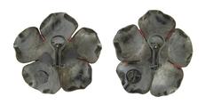 Burgundy Gardenia Earrings by OMV