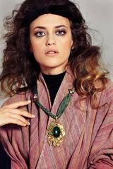 Unique Gold-Plated Pendant with Precious Stones from Afghanistan