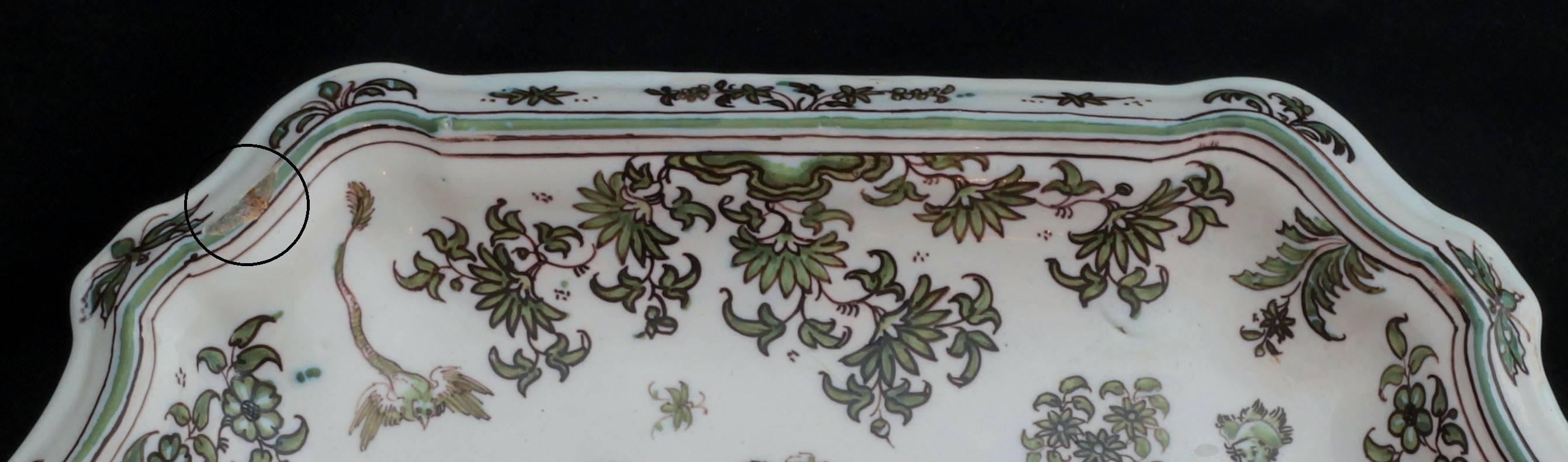 Tray in Faience of Moustiers ‘France’ with Grotesques, 18th Century 2