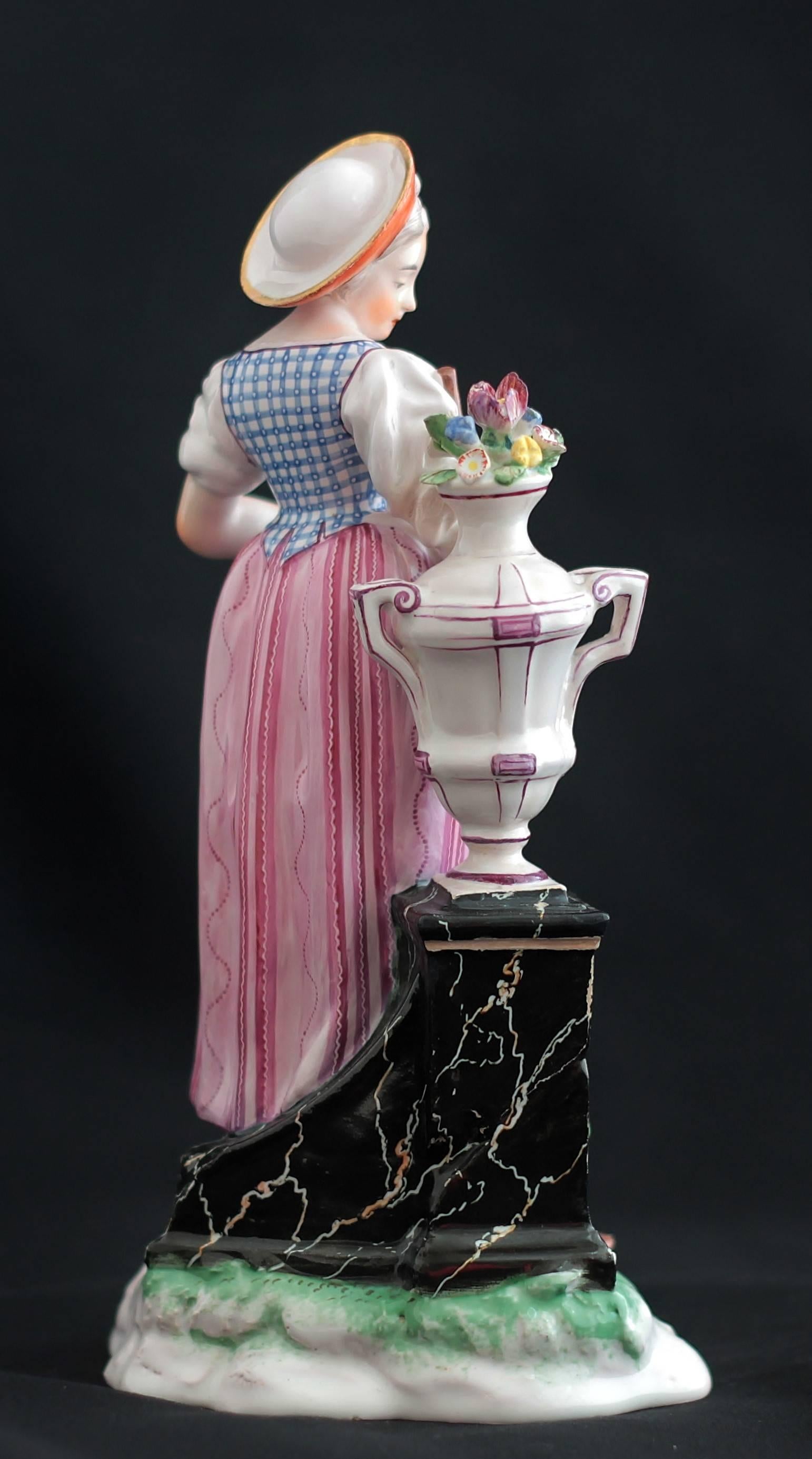 Louis XV Figure of Niderviller Faience 'France' Representing a Young Woman, 18th Century