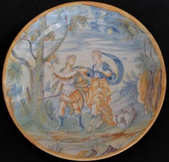 Nevers ‘France’, Plate Decorated with King Picus and Circé, 18th Century
