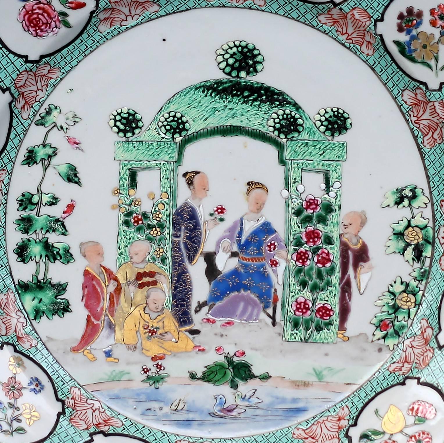 Louis XV Chinese Export Famille Rose ‘Pronk Arbor’ Dish, circa 1738-1740