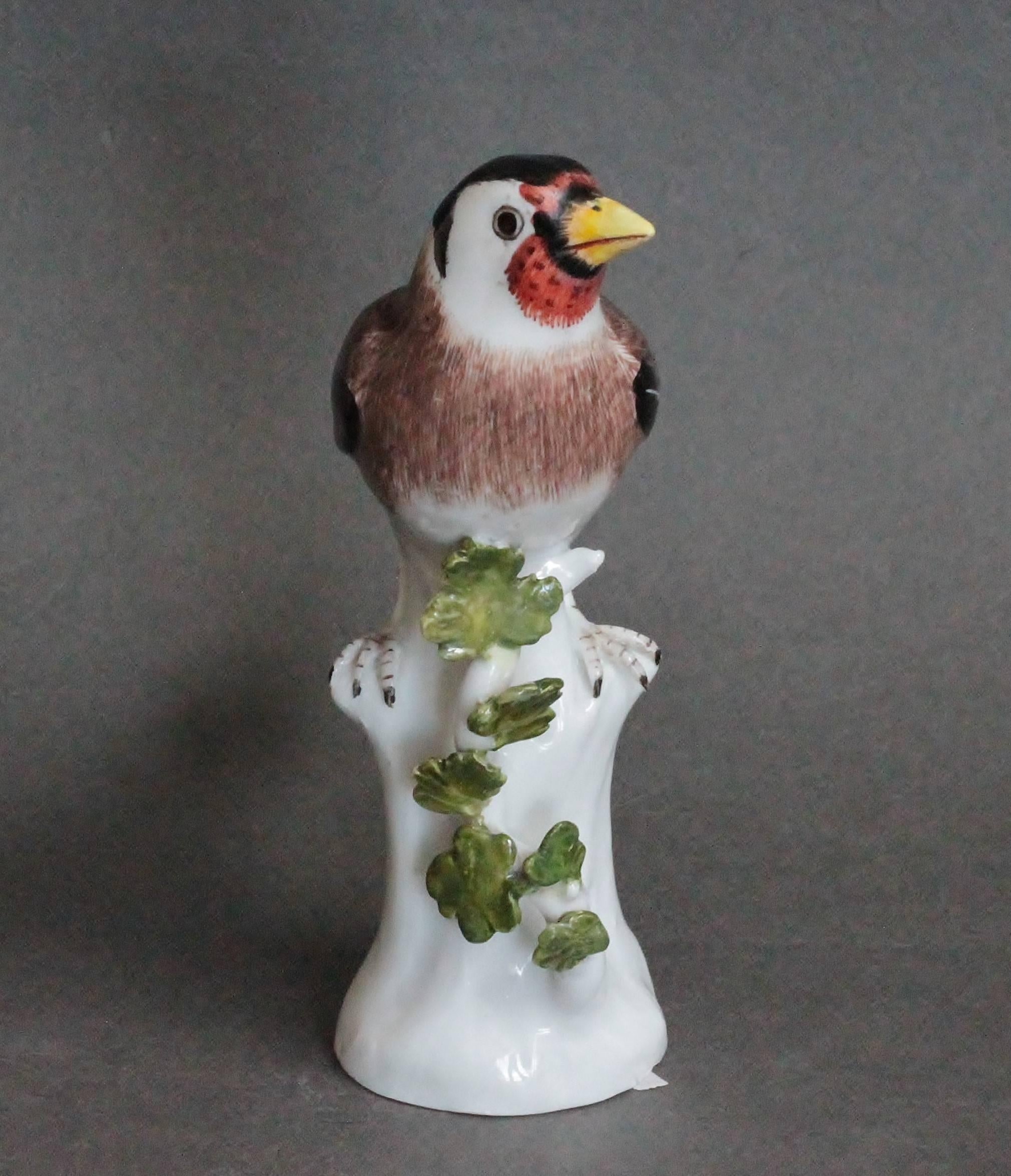 German Meissen Model of a Goldfinch, circa 1745 For Sale