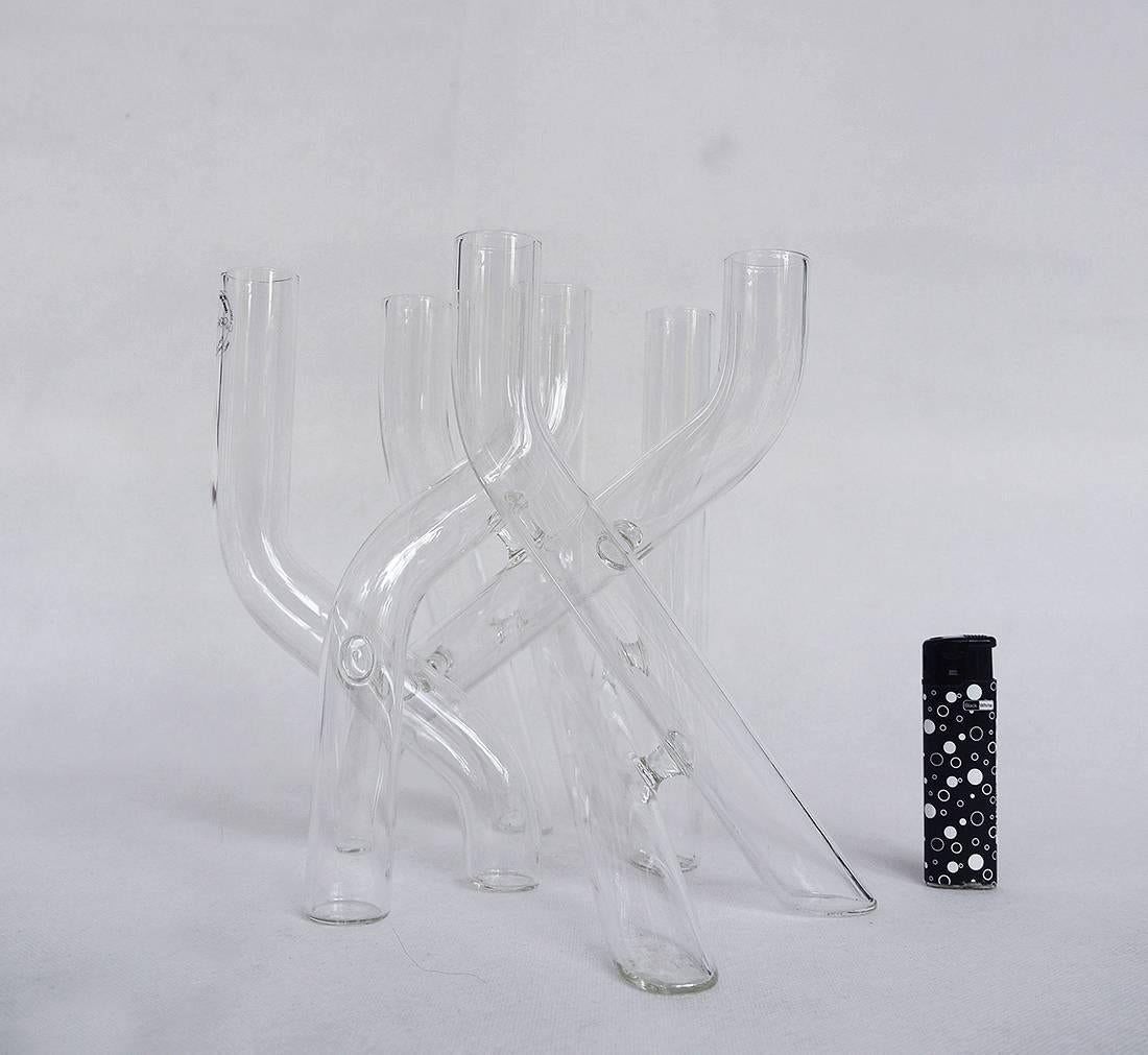 Modern Mistic Candle Holder/Vase in Clear Glass by Arik Levy for Gaia & Gino