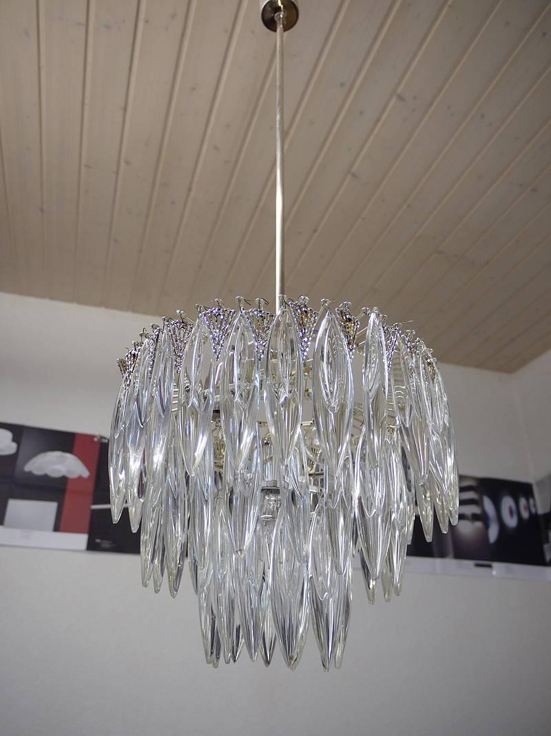 Mid-20th Century Crystal Glass Chandelier by Bakalowits & Sons, Vienna