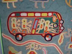 Alte mexikanische Garnmalerei von den Huichol-Indianern