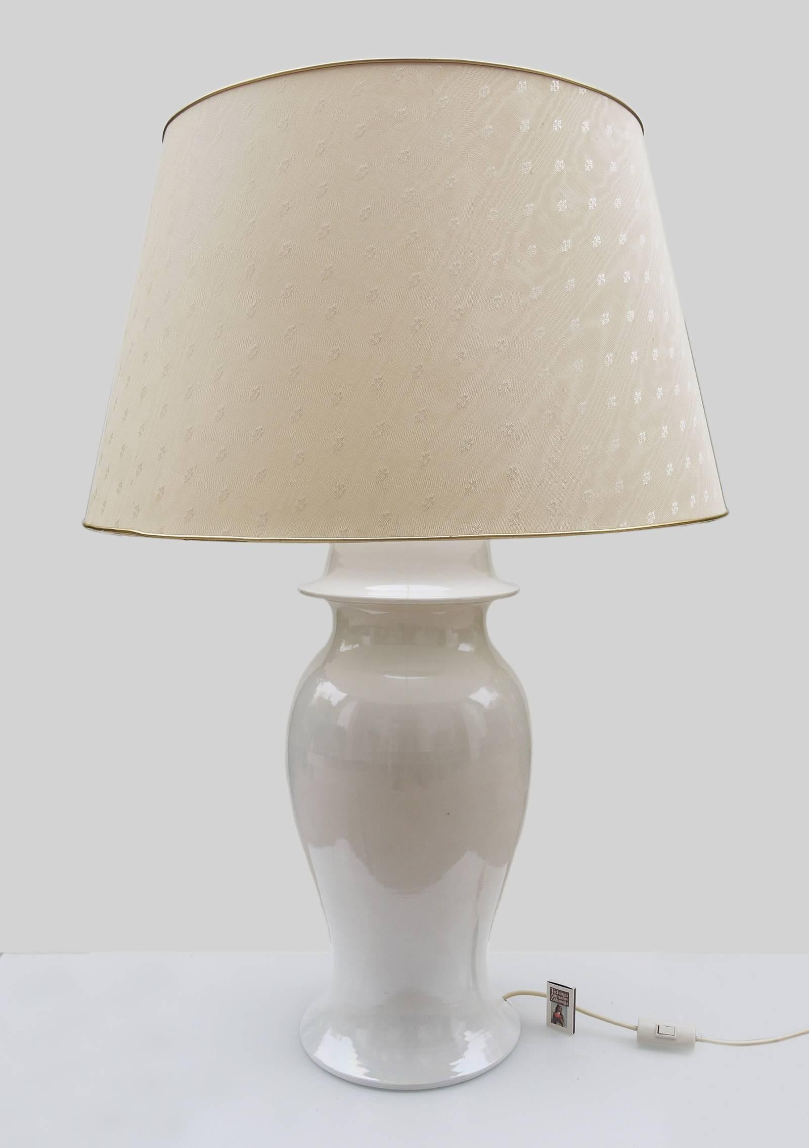 Huge Ceramic Floor & Table Lamp by Tommaso Barbi, Italy, 1960s For Sale 1
