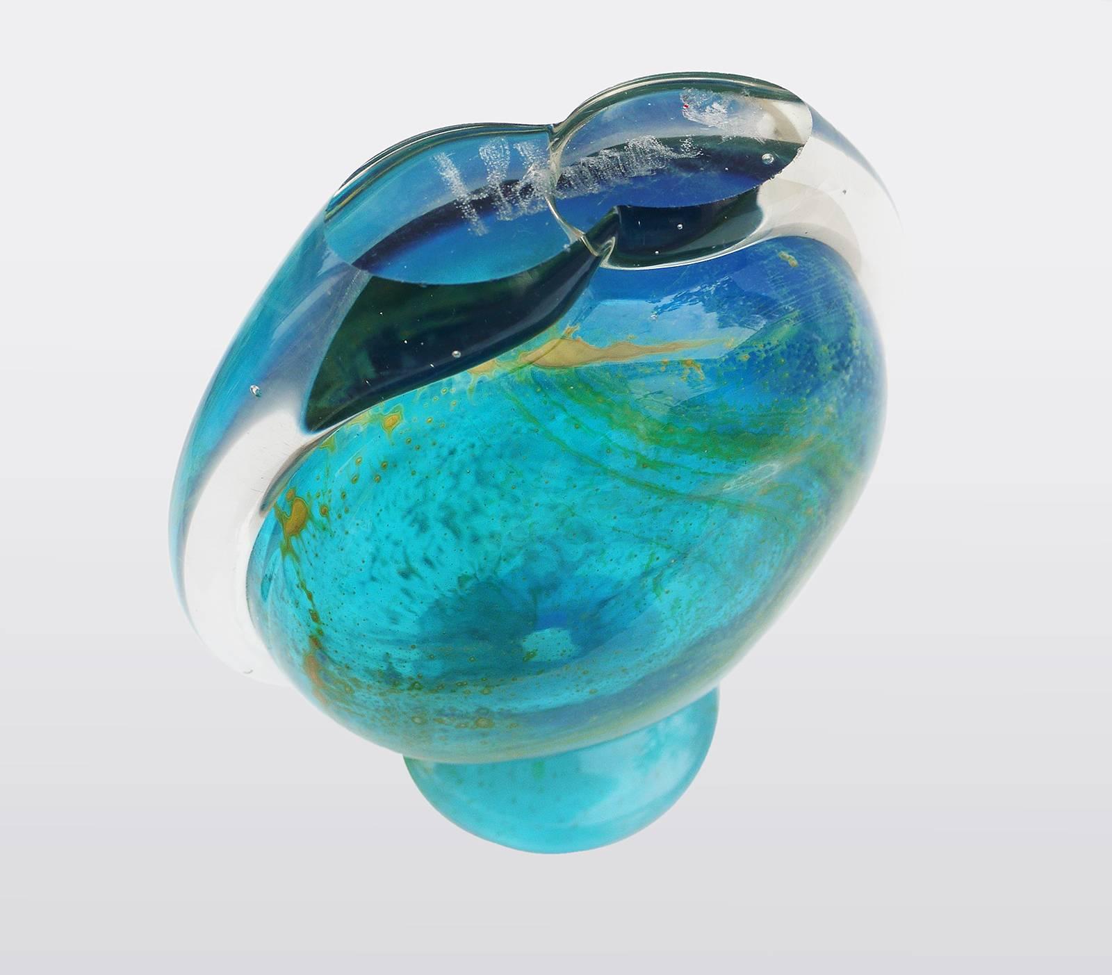mdina blue glass vase