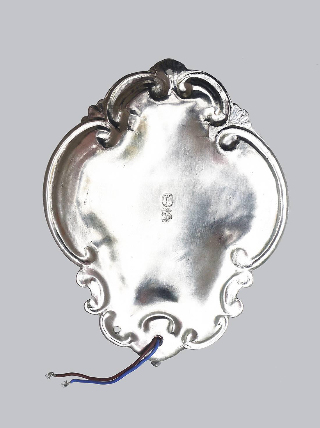 Art Nouveau Pair of Vintage Pewter Wall Sconces by August Weygang, Germany, circa 1900 For Sale