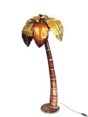 Brutalist Hollywood Regency Palm Tree Floor Lamp, 1970s 6