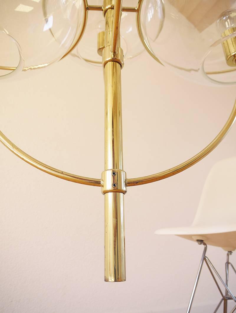 Huge Lyndon Brass Ceiling Light by Vico Magistretti for O-Luce, 1977 In Good Condition In Niederdorfelden, Hessen
