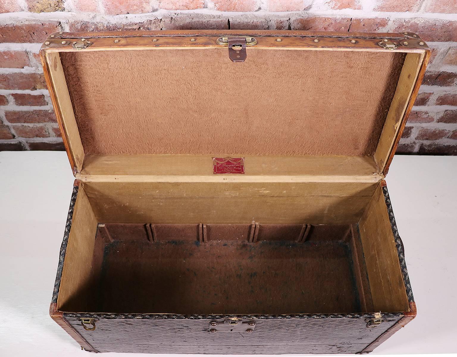 19th Century Splendid Goyard Ainé Steamer Shoe Trunk, circa 1910s