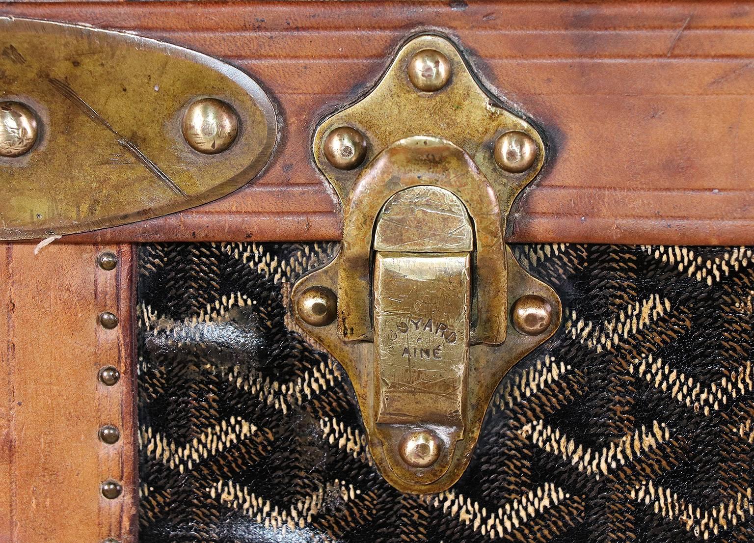 Splendid Goyard Ainé Steamer Shoe Trunk, circa 1910s In Good Condition In Niederdorfelden, Hessen