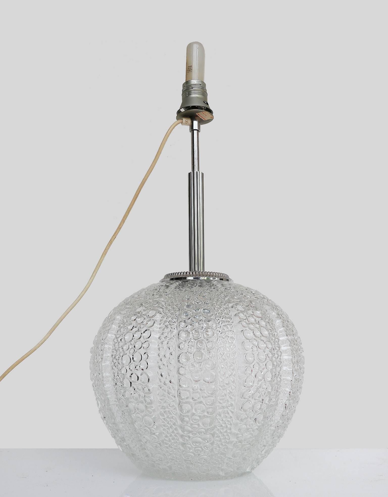 Mid-Century Modern Bubble Glass Floor Lamp by Hustadt, Germany 1960s For Sale