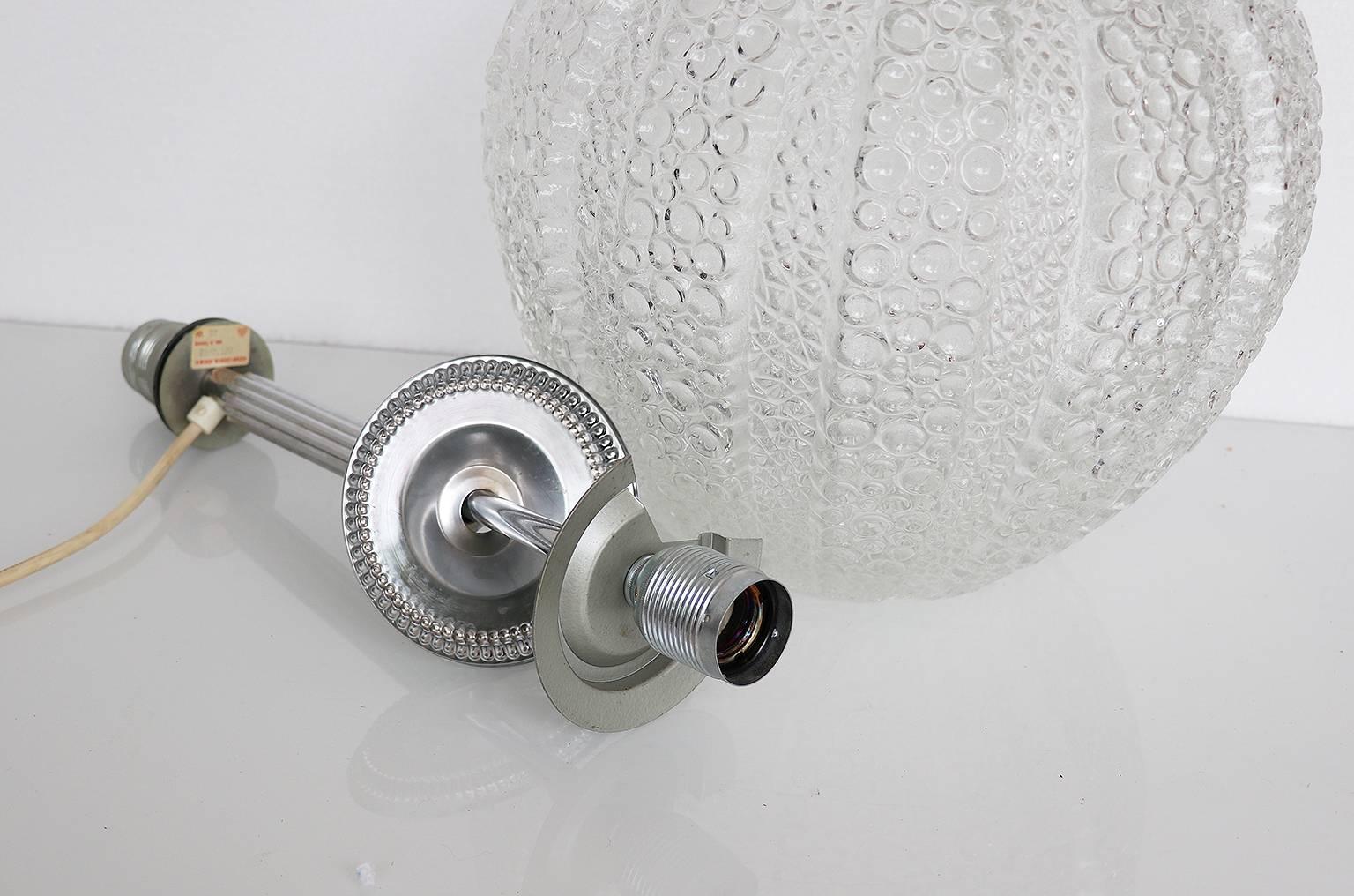 Bubble Glass Floor Lamp by Hustadt, Germany 1960s For Sale 1