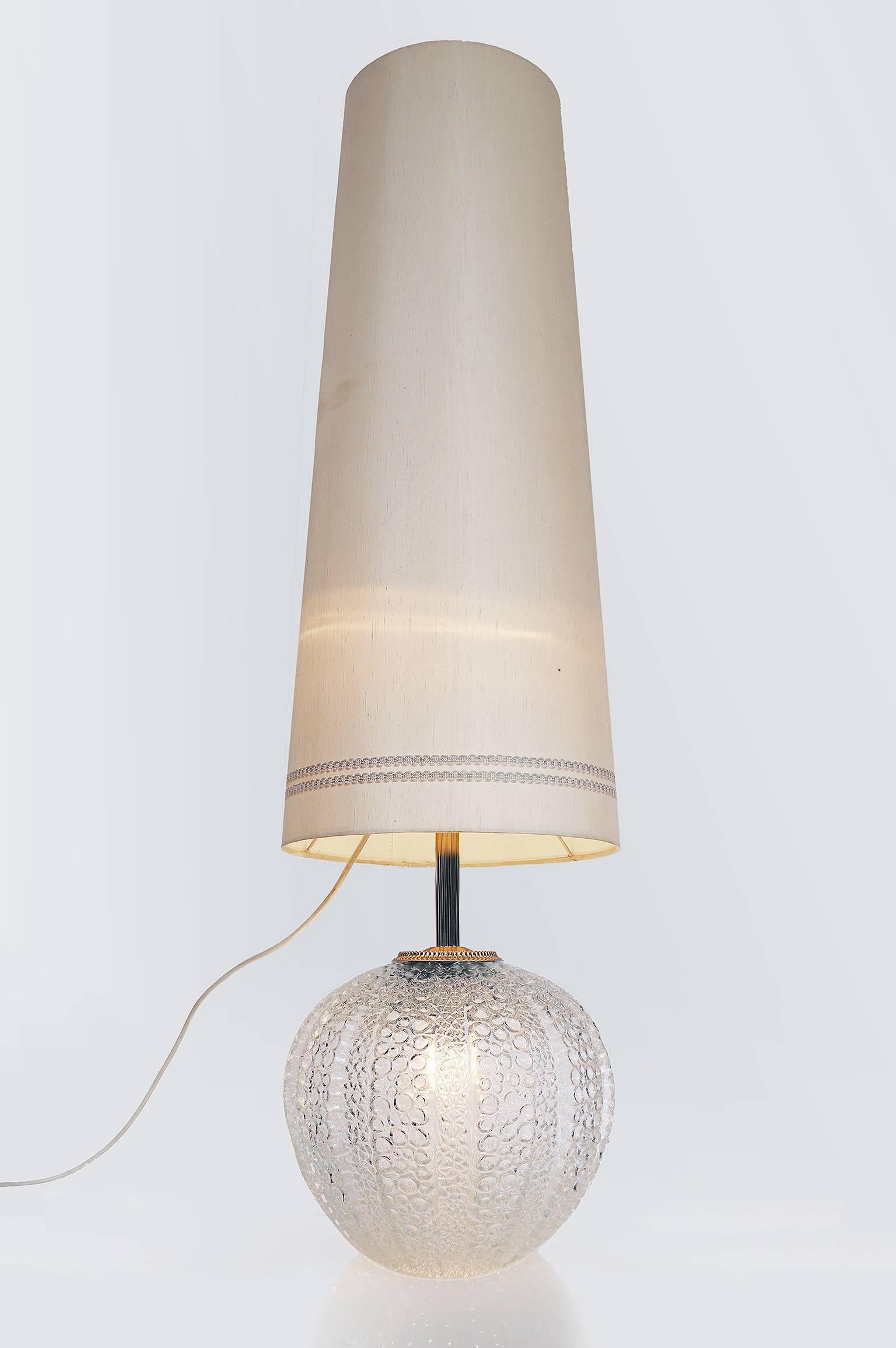 Stehlampe aus Blasenglas von Hustadt, Deutschland, 1960er Jahre im Angebot 1