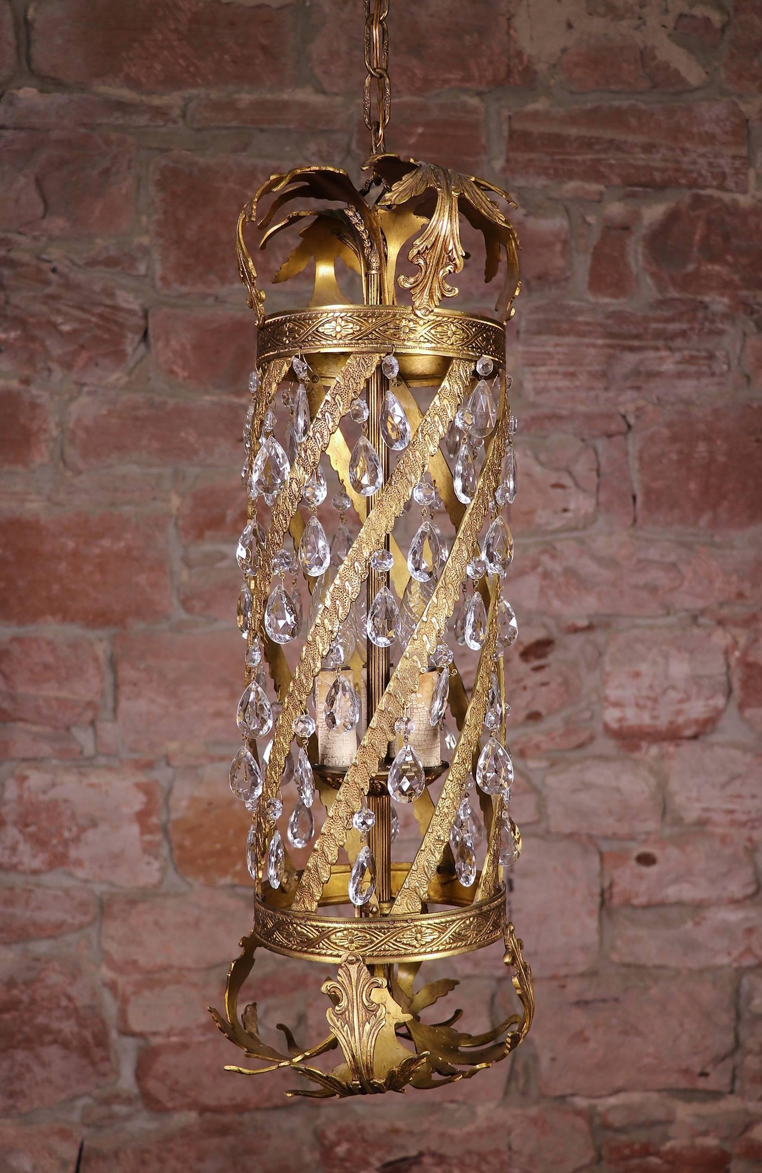 Raffinato lampadario d'oro Luigi XV in stile rococò Belle Époque in vendita 4