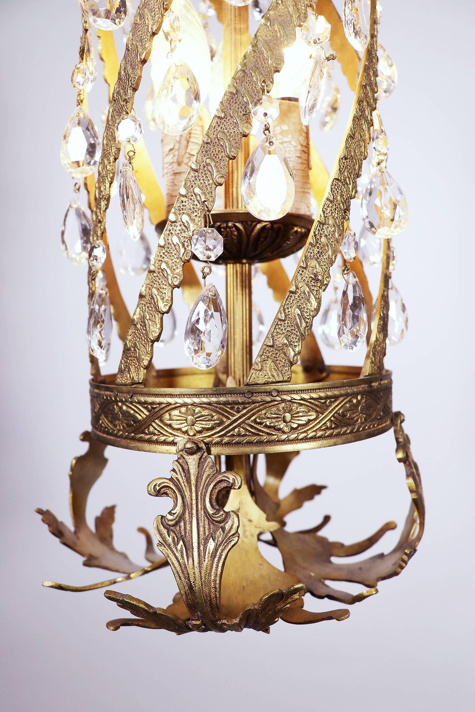 Fine Golden Louis XV Chandelier Rococo Style Belle Époque In Good Condition For Sale In Niederdorfelden, Hessen