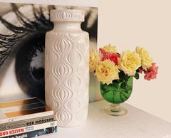 Large White Floor Vase Amsterdam by Scheurich Pottery, Germany 1960s