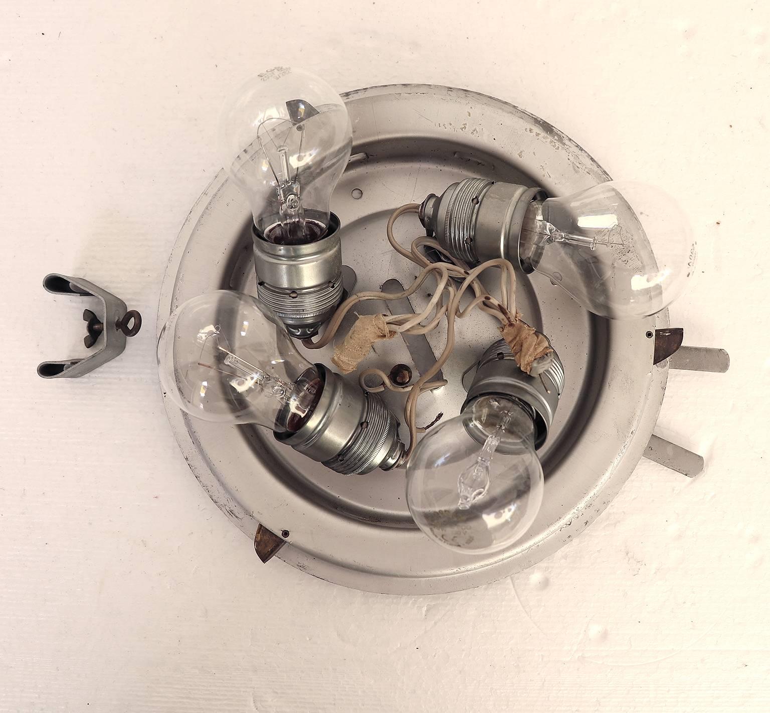 Mid-20th Century Modernist Pebble Glass Flush Mount Fixture by Rupert Nikoll, Austria For Sale